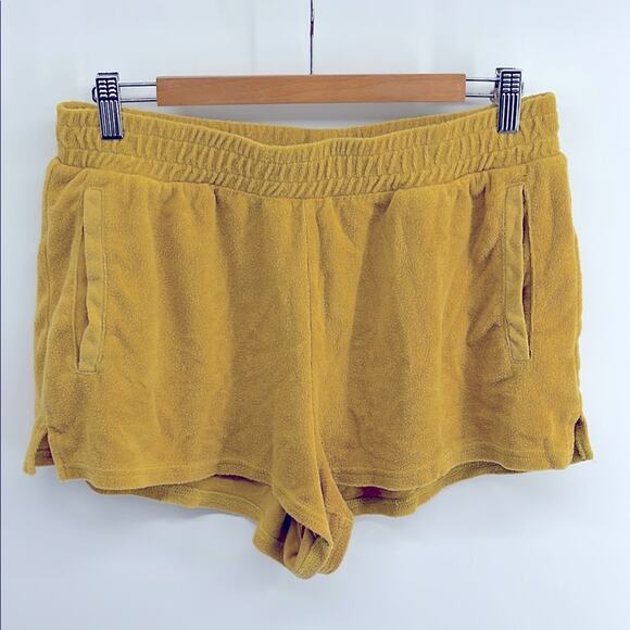 Aerie Offline Burst A Move Terry clothe elastic waist pull on shorts sz L - Picture 1 of 7